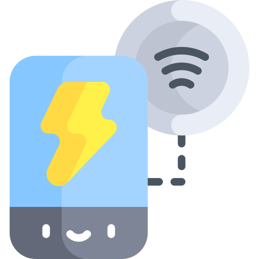Wireless charging Kawaii Flat icon