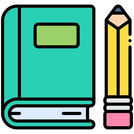 Book and pencil Generic color lineal-color icon