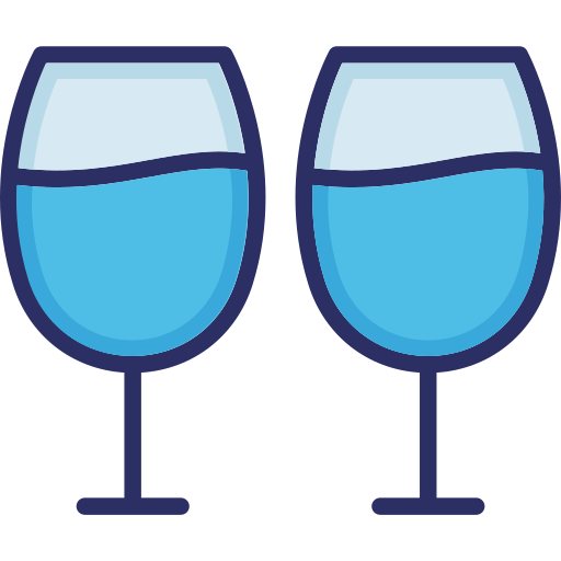 Wine glasses Generic color lineal-color icon