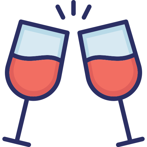 Wine glasses Generic color lineal-color icon