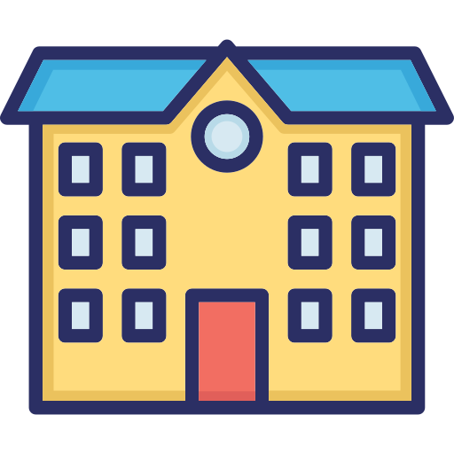 budynek szkoły Generic color lineal-color ikona