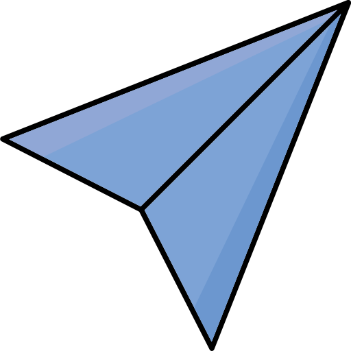 papierowy samolocik Generic color lineal-color ikona