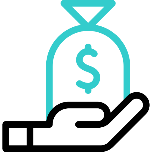 torba z pieniędzmi Basic Accent Outline ikona