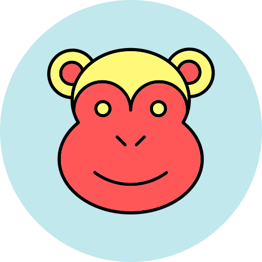 Monkey Generic color lineal-color icon