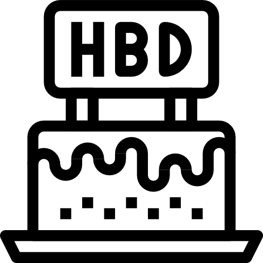 geburtstagskuchen Justicon Lineal icon