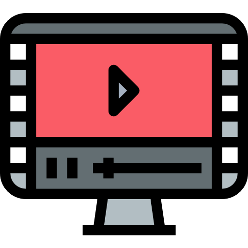 reproductor de video Justicon Lineal Color icono