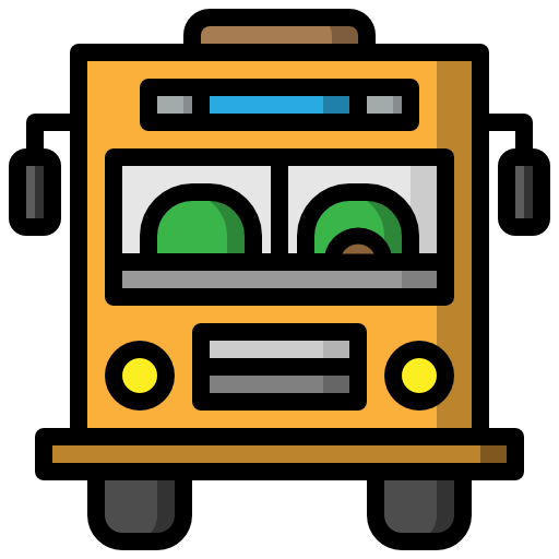 학교 버스 Surang Lineal Color icon