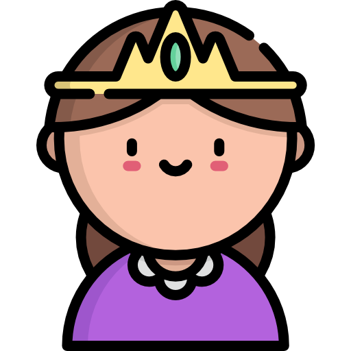女王 Kawaii Lineal color icon