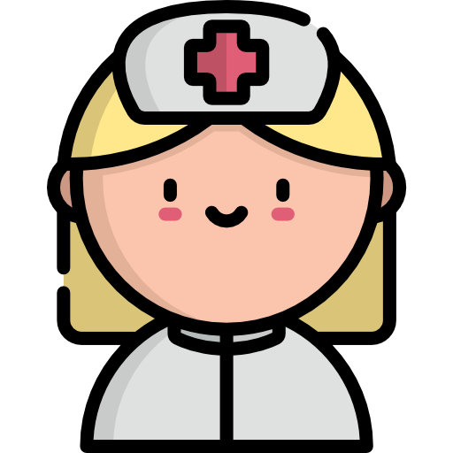 enfermeira Kawaii Lineal color Ícone