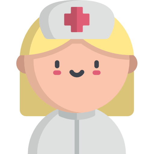 verpleegkundige Kawaii Flat icoon
