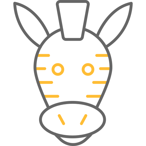Zebra Generic color outline icon