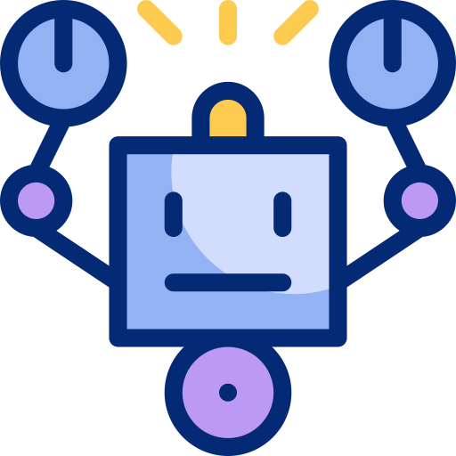 Robot Basic Accent Lineal Color icon