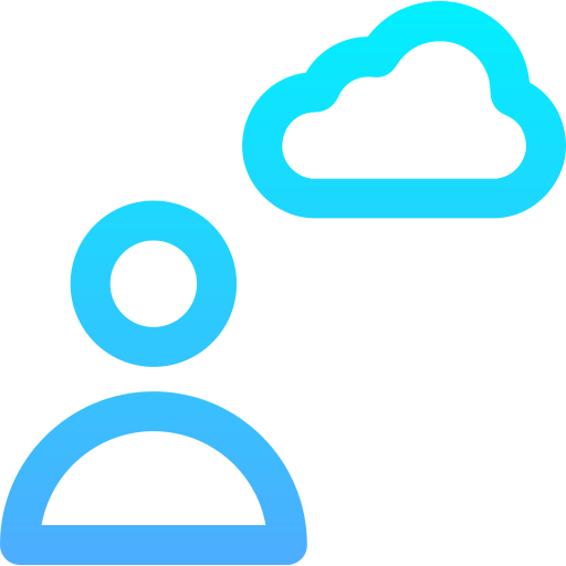 nuage Generic gradient outline Icône