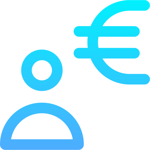 euro Generic gradient outline Icône
