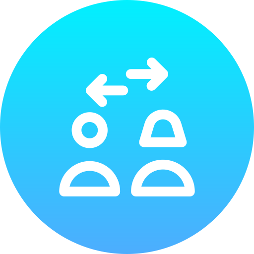 Social distance Generic gradient fill icon