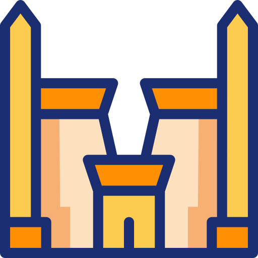 karnak-tempel Basic Accent Lineal Color icon