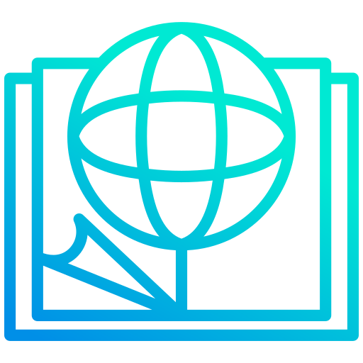 Global learning Generic gradient outline icon