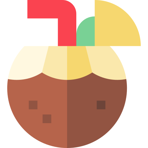 piña colada Basic Straight Flat icon