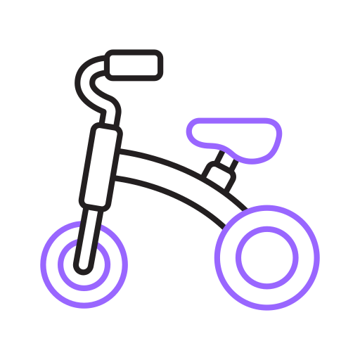 трехколесный велосипед Generic color outline иконка