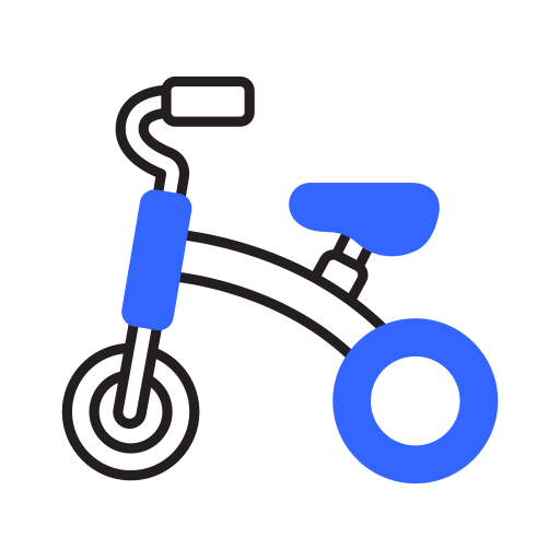 трехколесный велосипед Generic color lineal-color иконка
