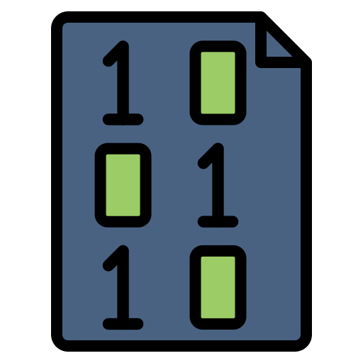 archivo binario Generic color lineal-color icono