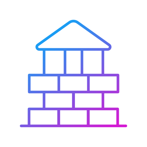 Bricks Generic gradient outline icon