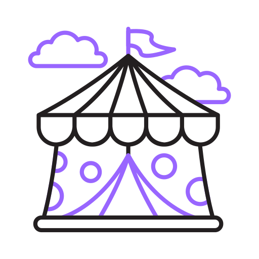 서커스 텐트 Generic color outline icon