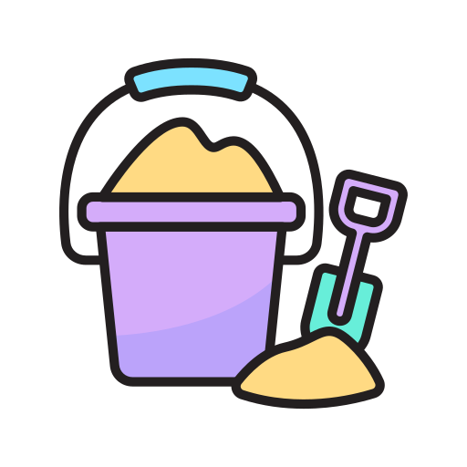 Sand bucket Generic color lineal-color icon