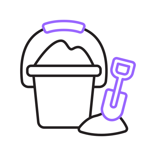 모래 양동이 Generic color outline icon