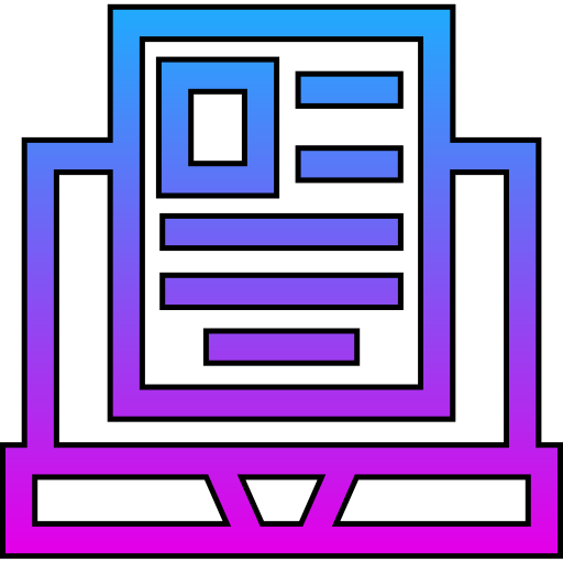 computadora portátil Generic gradient lineal-color icono