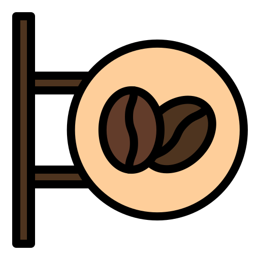 Coffee shop sign Generic color lineal-color icon