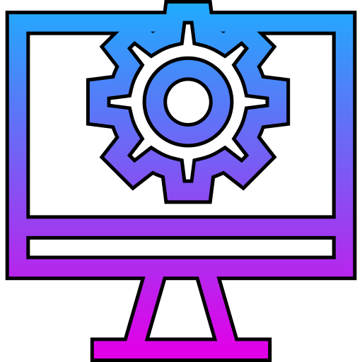 コンピューターモニター Generic gradient lineal-color icon