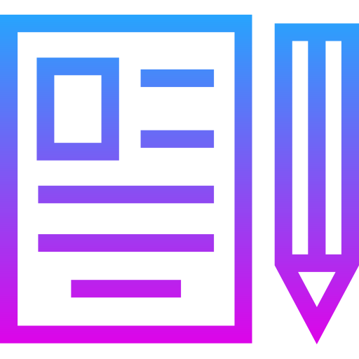 pluma y papel Generic gradient outline icono