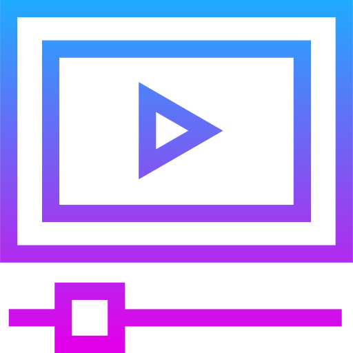 video Generic gradient outline icona