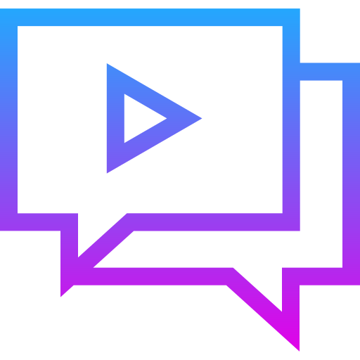 chat de vídeo Generic gradient outline icono