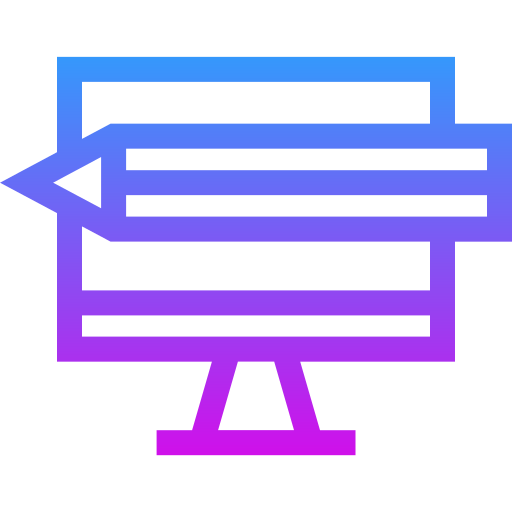 schrijven hulpmiddel Generic gradient outline icoon
