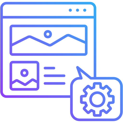 gestione dei contenuti Generic gradient outline icona