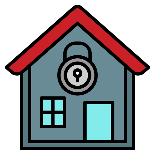Locked house Generic color lineal-color icon
