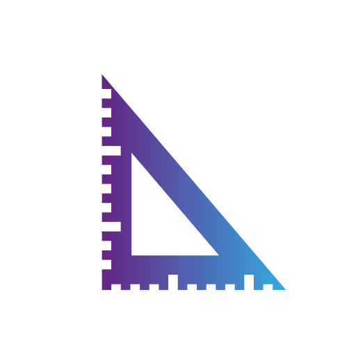 Triangle ruler Generic gradient fill icon