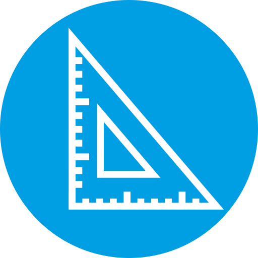 regla triangular Generic color fill icono