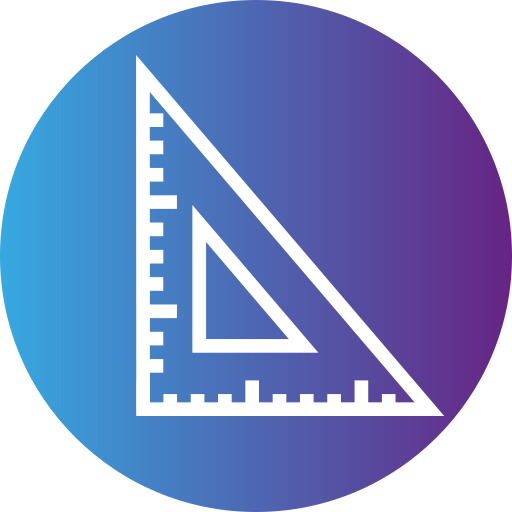 regla triangular Generic gradient fill icono