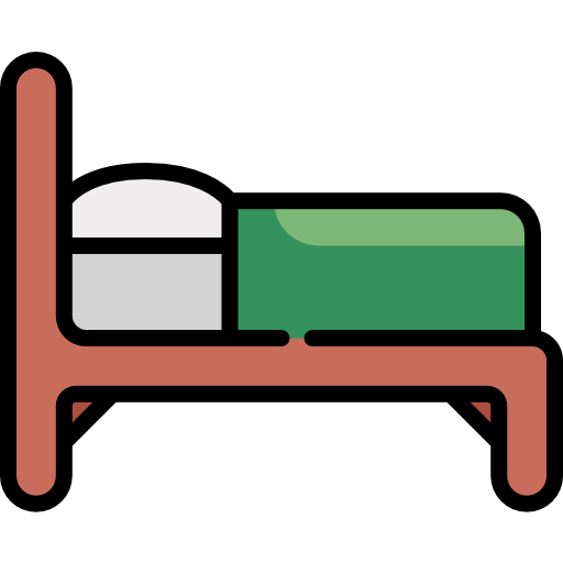 ベッド Kawaii Lineal color icon