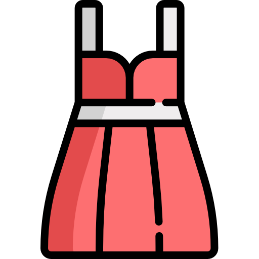 suknia Kawaii Lineal color ikona