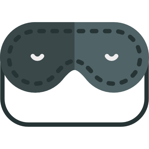 máscara para dormir Kawaii Flat icono