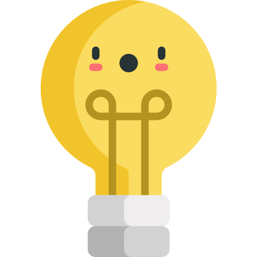 電球 Kawaii Flat icon