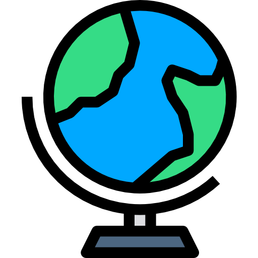 globo terrestre Justicon Lineal Color icona