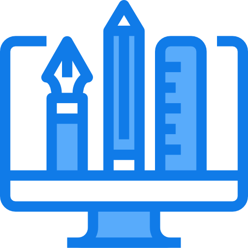 Online education Justicon Blue icon
