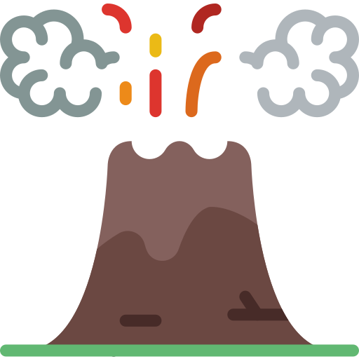 Volcano prettycons Flat icon