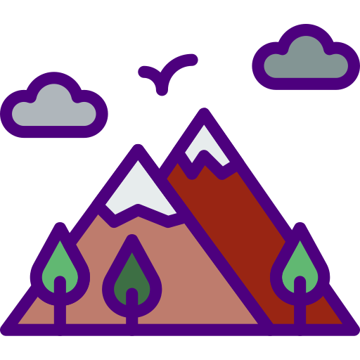 Mountain prettycons Lineal Color icon
