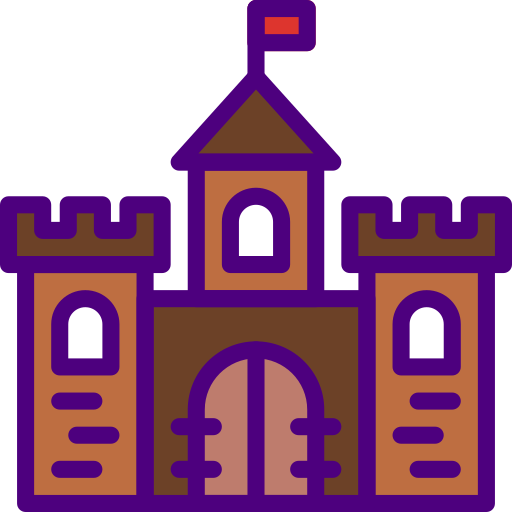 castillo prettycons Lineal Color icono